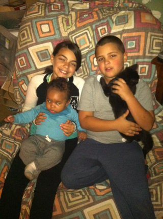 Ayanna, Quincy and their 1-year-old brother (courtesy of Cassandra Merlin)